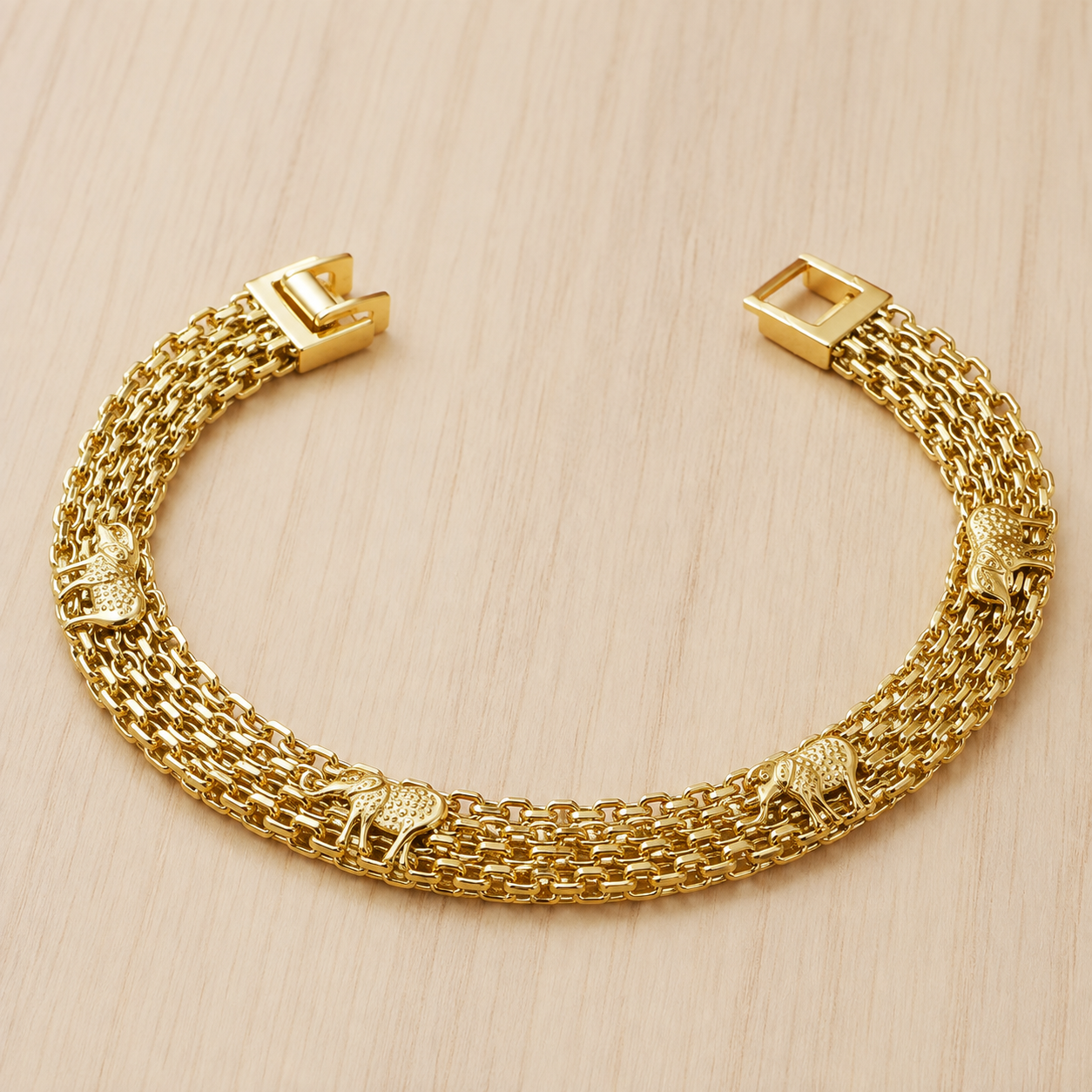 Elephant Charm Bangle