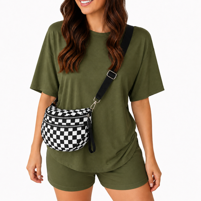 Checkered Crossbody Bag